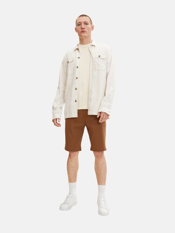 TOM TAILOR Regular Shorts in Braun