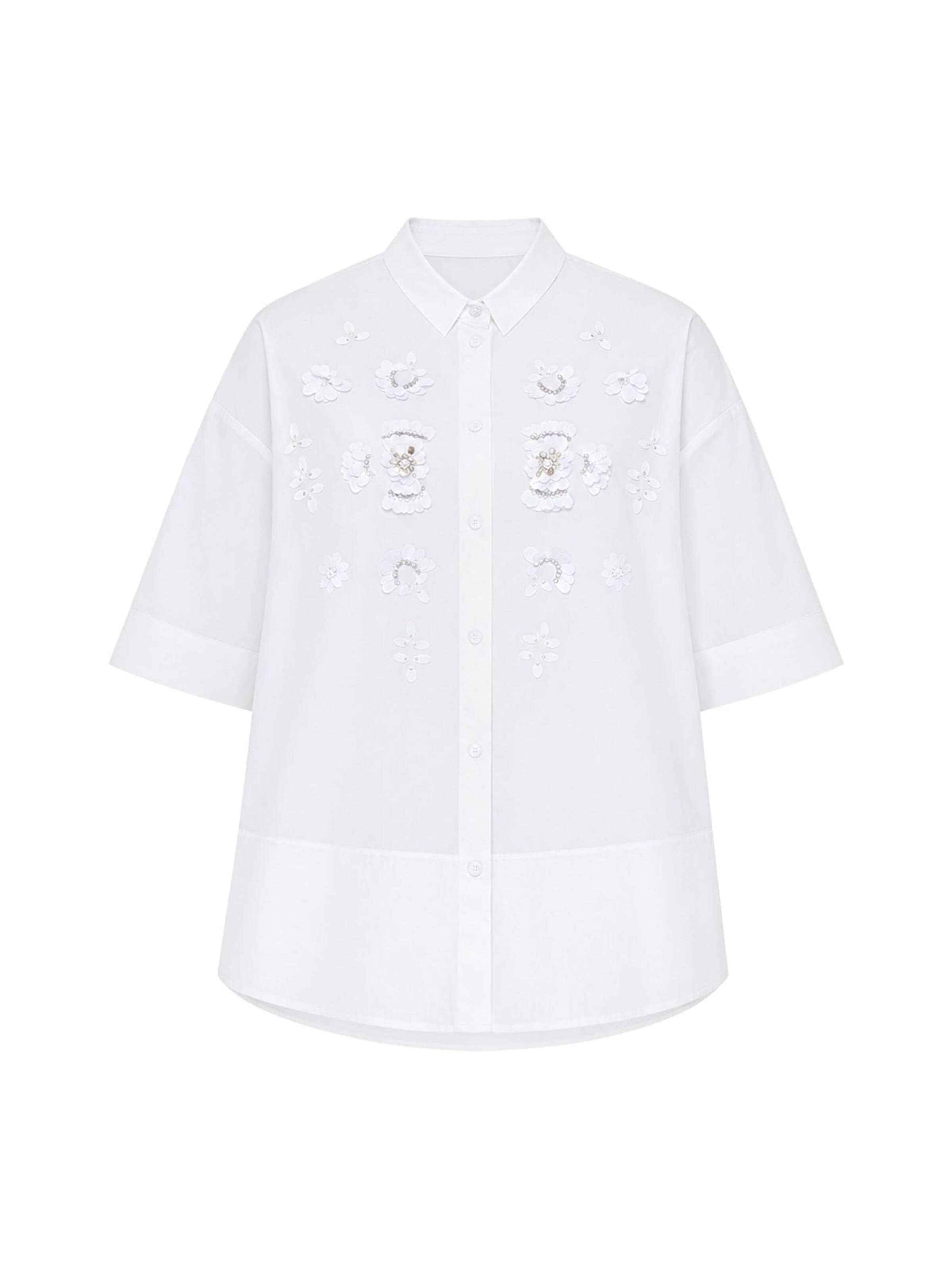 Elena Mirò Blouse 'CAMICIA' in Wit: voorkant