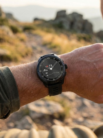 Montre digitale Lotus en noir : devant