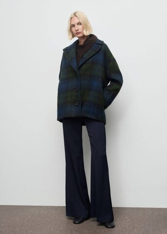 MANGO Between-Seasons Coat 'Scotish' in Blue