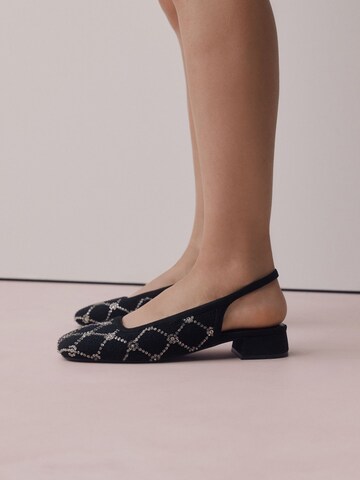Next Лодочки с открытой пяткой в Черный