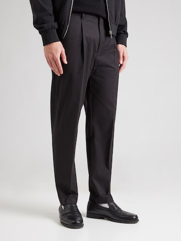 Calvin Klein Конический (Tapered) Плиссированные брюки в Черный: спереди