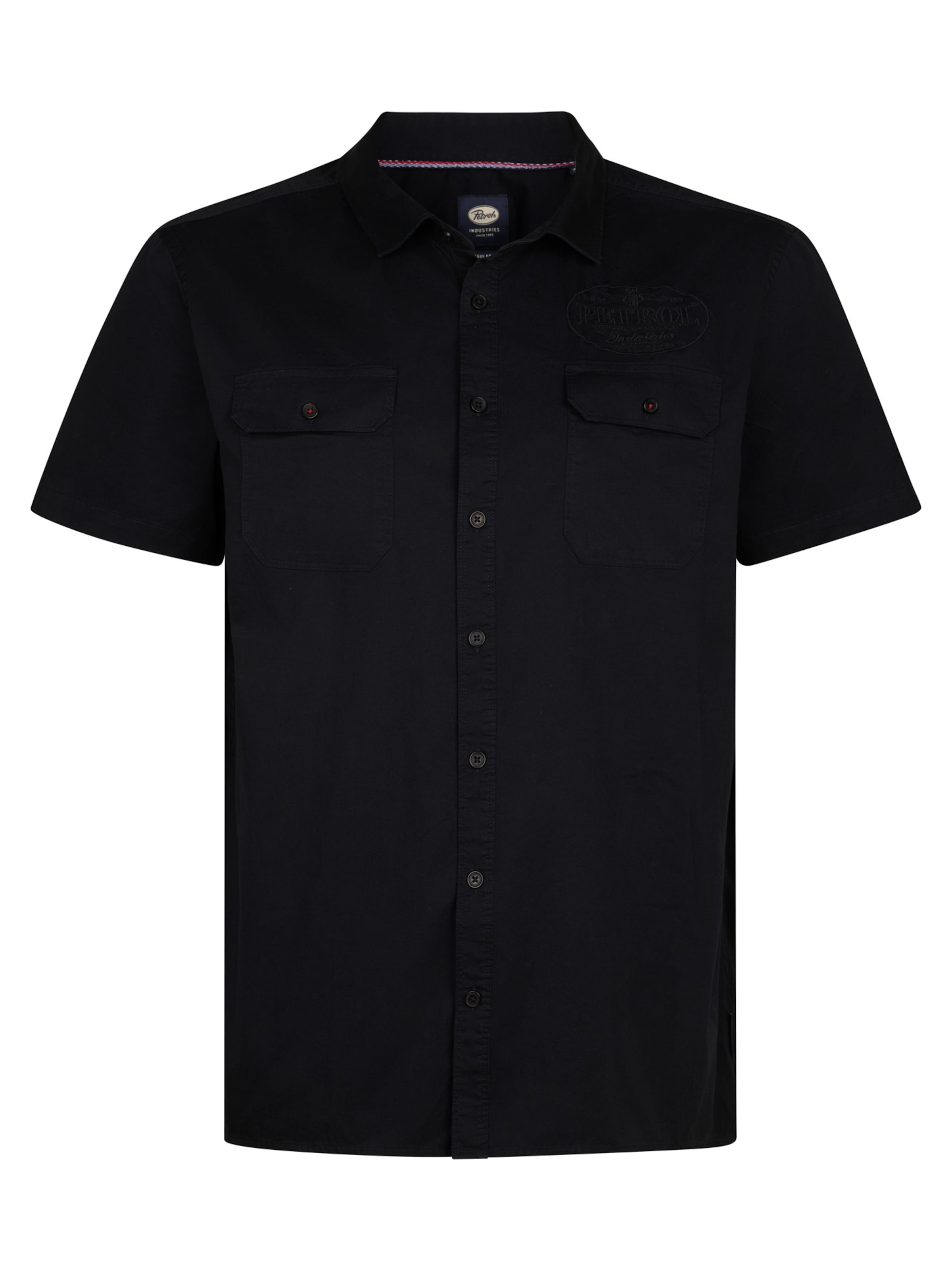 Petrol Industries Overhemd 'Trailhawk' in Zwart: voorkant