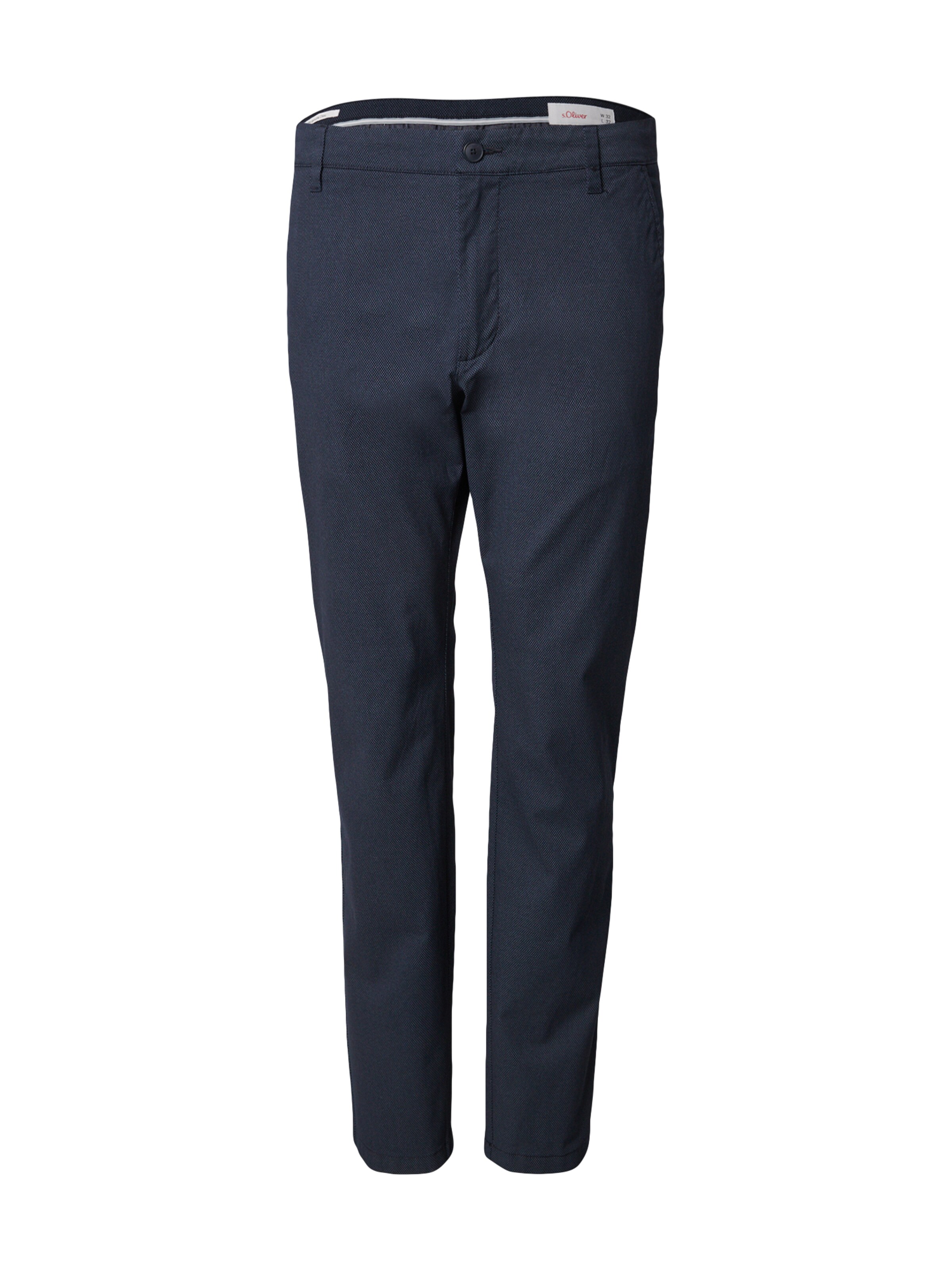 s.OliverSlimfit Chino hlače - plava boja: prednji dio