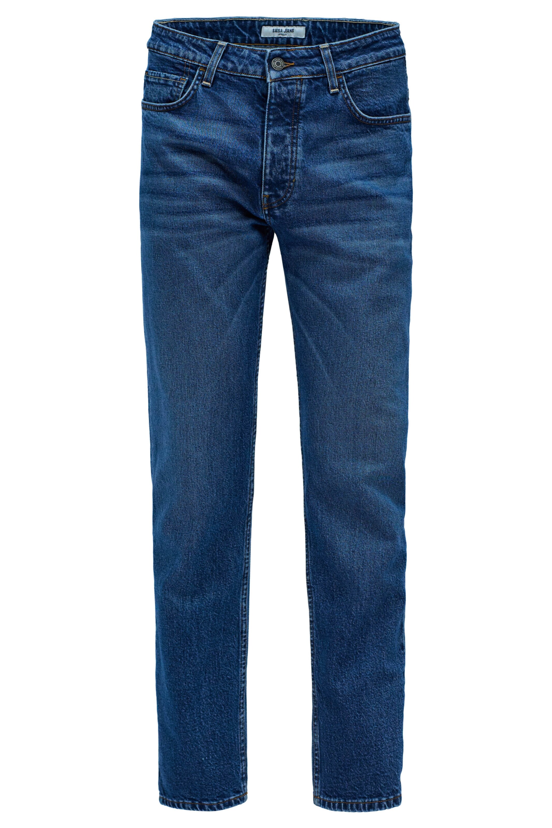 Coupe slim Jean Salsa Jeans en bleu : devant