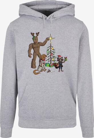 ABSOLUTE CULT Sweatshirt 'Guardians Of The Galaxy - Holiday Festive Group' in Grijs: voorkant