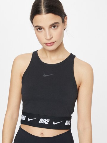 Nike Sportswear Τοπ σε μαύρο: μπροστά