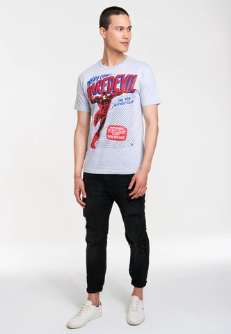 LOGOSHIRT Shirt 'Daredevil' in Grey