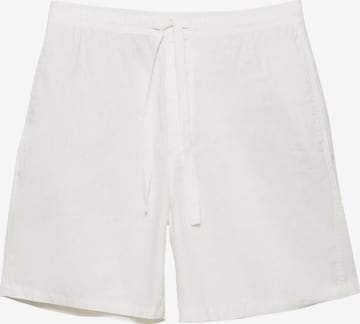 Loosefit Pantalon Pull&Bear en blanc : devant