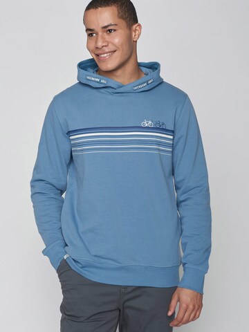 Sweat-shirt 'Bike Fast' GREENBOMB en bleu : devant