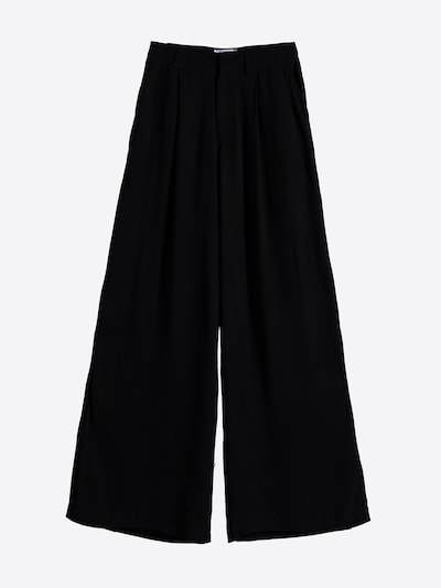 4TAILORS Veckad byxa 'Crunchy' i 34 i svart, Produktvy
