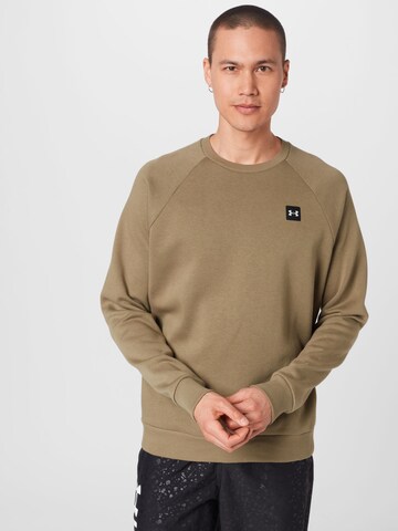 UNDER ARMOUR Sports sweatshirt 'Rival' in Green: front