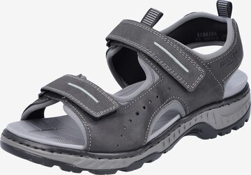 Rieker Hiking Sandals in Grey: front