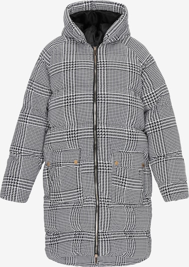 Demisezoninis paltas iš faina, spalva – juoda / balta, Prekių apžvalga