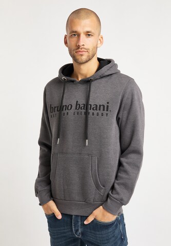 BRUNO BANANI Sweatshirt 'Daniels' in Grijs: voorkant