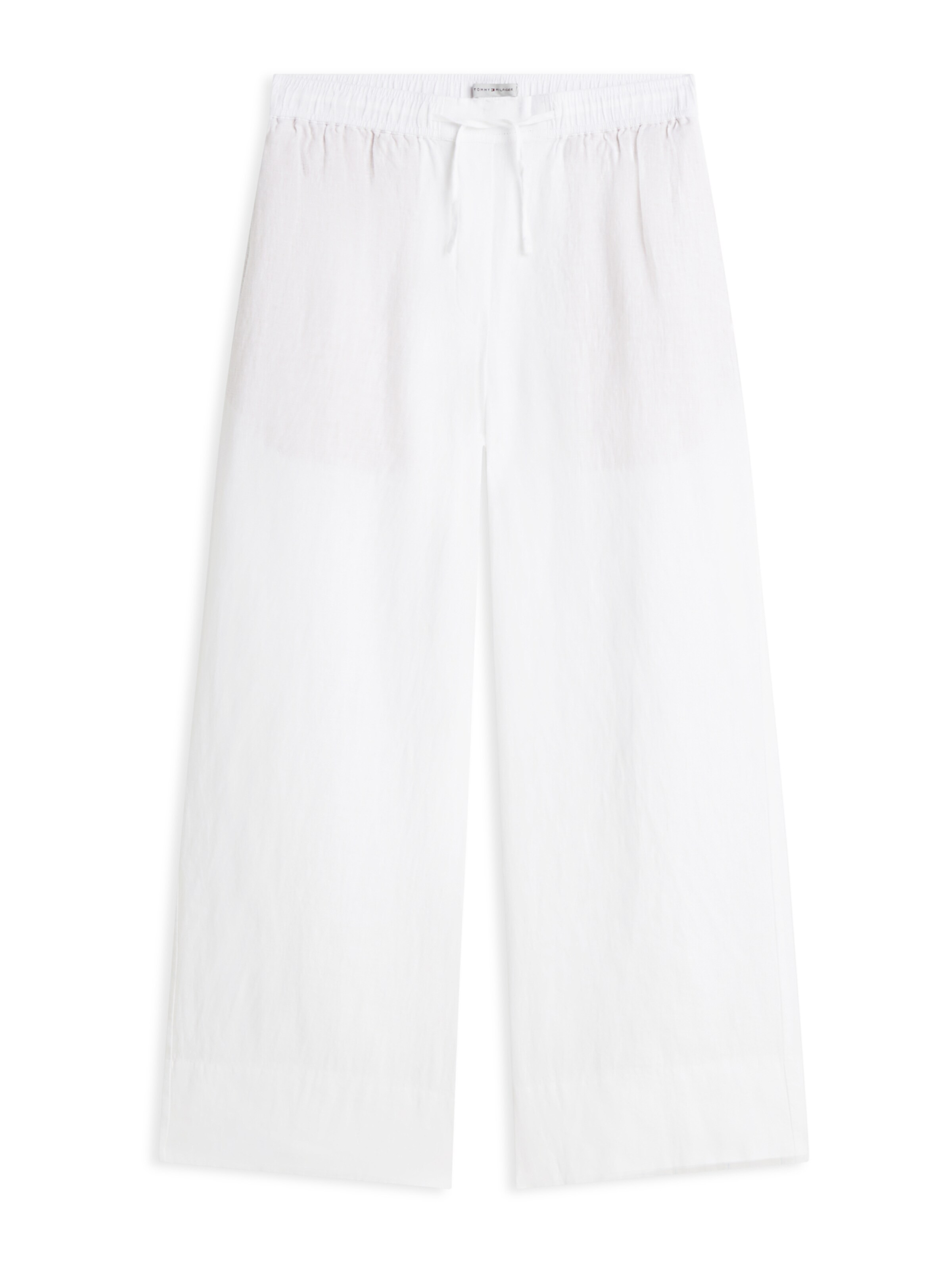 Wide Leg Pantalon 'ESS' TOMMY HILFIGER en blanc : devant