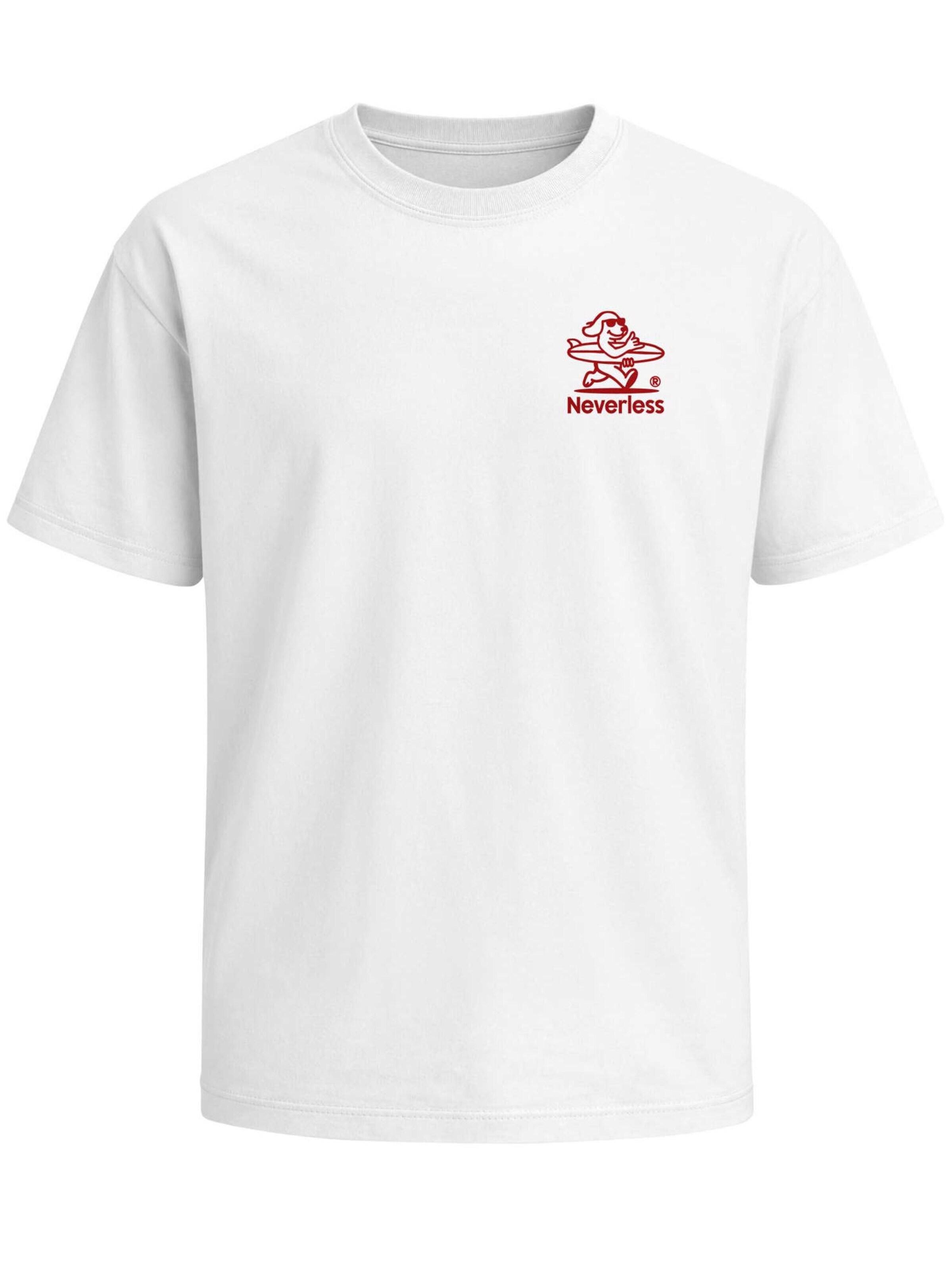 Neverless Shirt 'Sunset Beach' in White: front