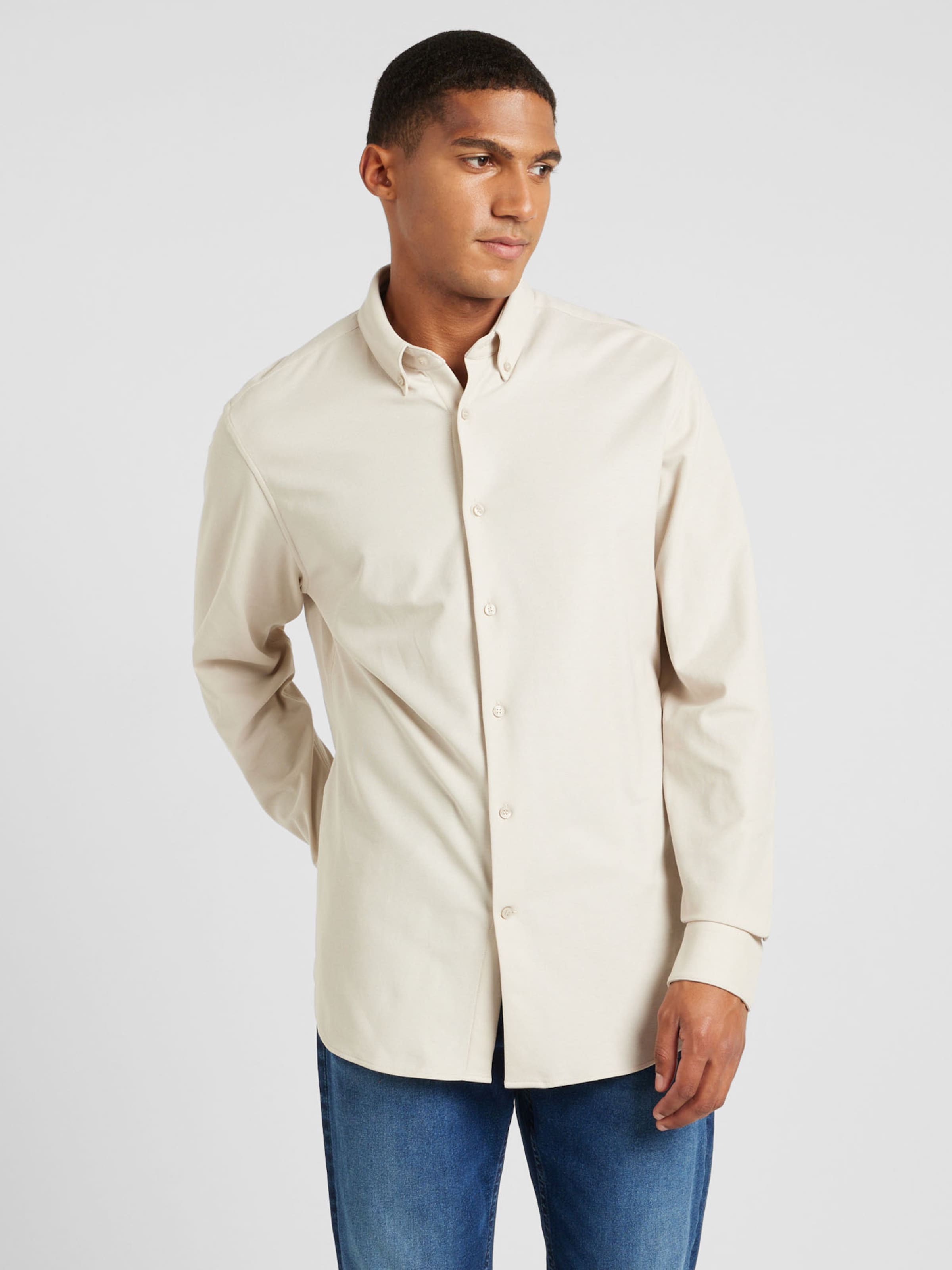 Coupe regular Chemise Calvin Klein en Beige Clair ABOUT YOU