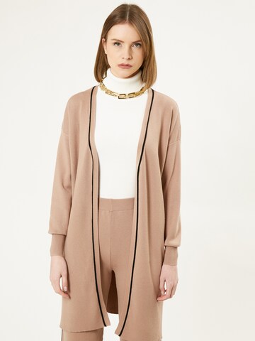 Cardigan Influencer en beige : devant