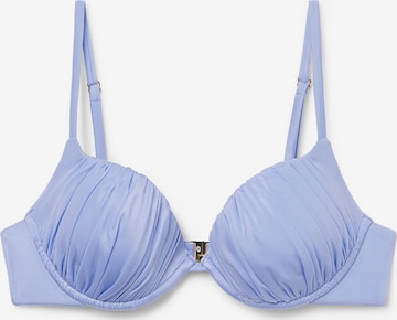 CALZEDONIA Bikini Top in Blue: front