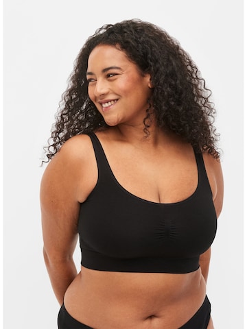 Devoted by Zizzi Bustier BH 'Seamless' in Schwarz: Vorderseite