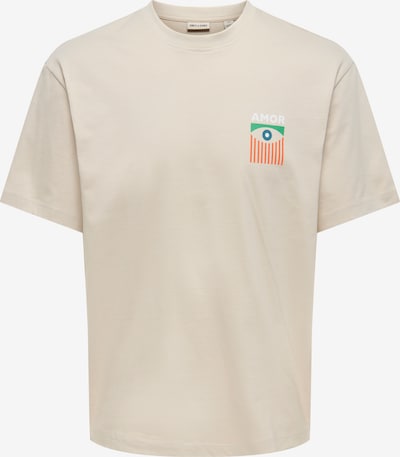Only & Sons Paita 'ONSFRED' värissä beige / vihreä / hummeri / valkoinen, Tuotenäkymä