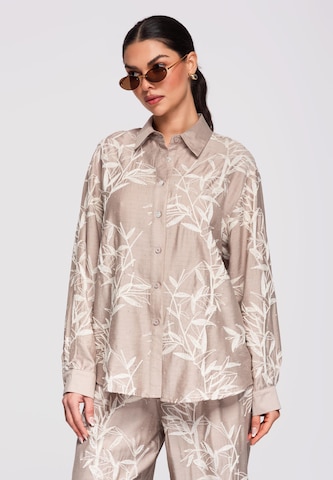 Ombre Blouse in Beige: voorkant
