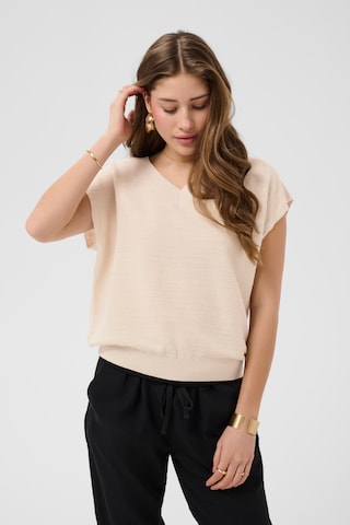 Cream Sweater 'CREvisa' in White: front
