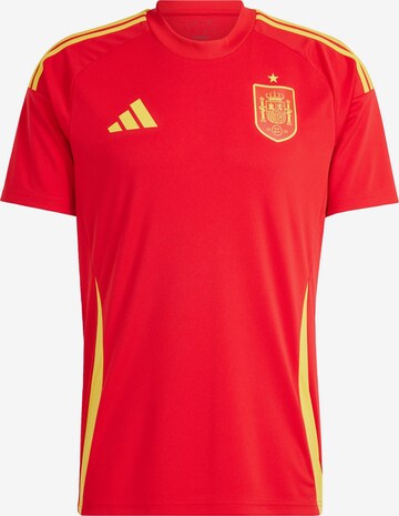 sarkans ADIDAS PERFORMANCE Sportiska stila krekls 'Spain 24 Home': no priekšpuses