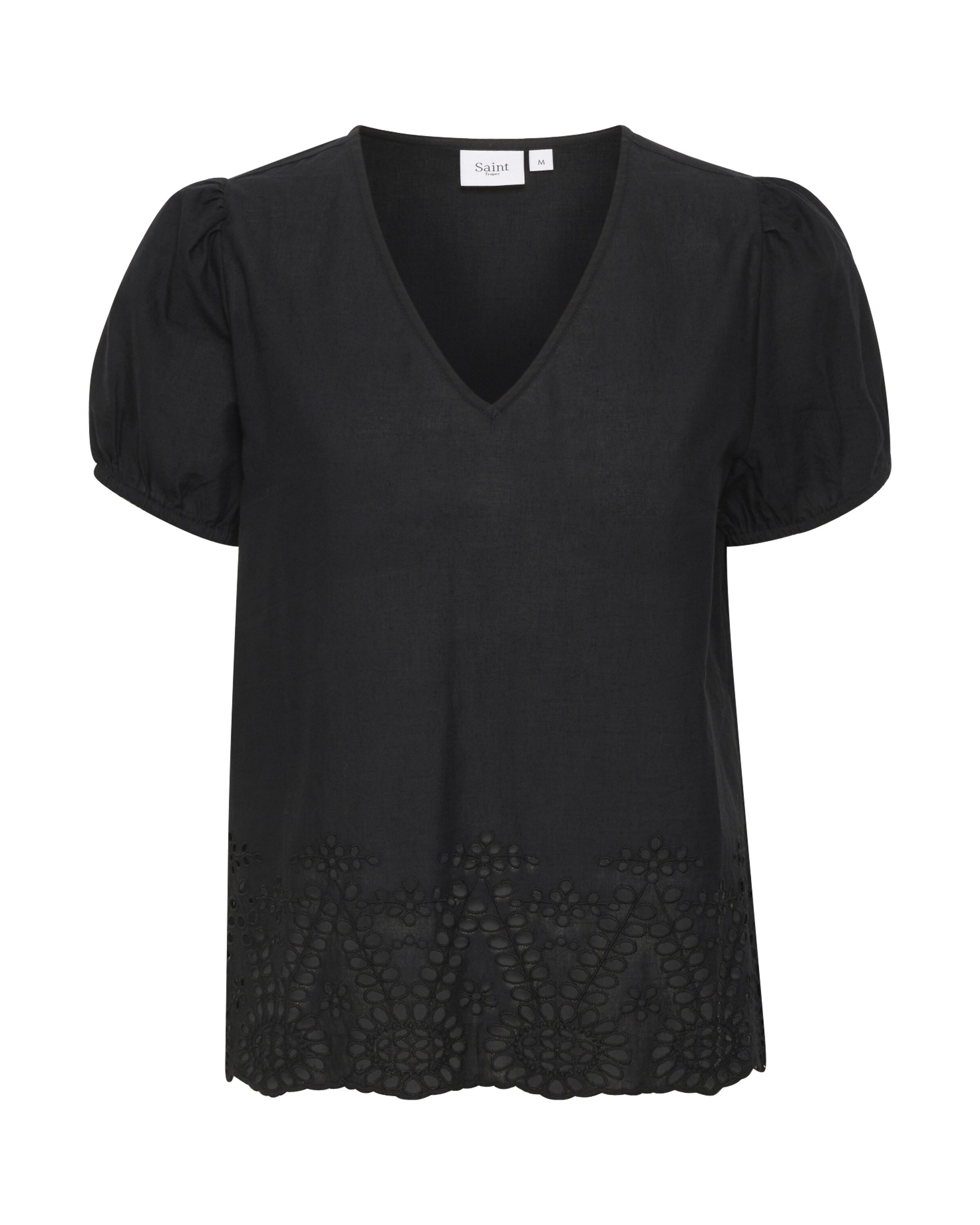 SAINT TROPEZ Bluse 'Eamaja' in Schwarz: Vorderseite