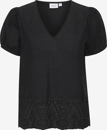 SAINT TROPEZ Bluse 'Eamaja' in Schwarz: predná strana