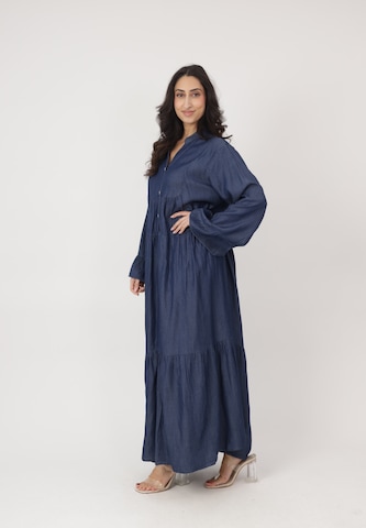 Abito camicia di Elara in blu