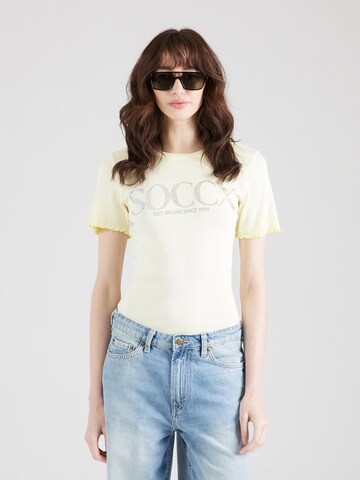 Soccx - Camisa 'HO:LLY' em amarelo: frente