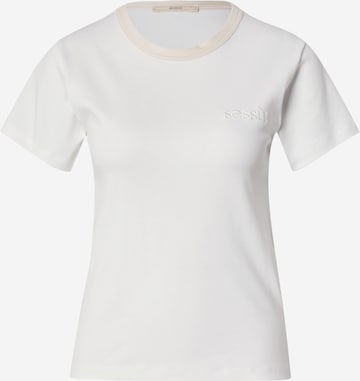 sessun - Camiseta 'MIJANOU' en blanco: frente