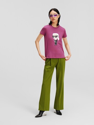 T-shirt ' Ikonik ' Karl Lagerfeld en violet