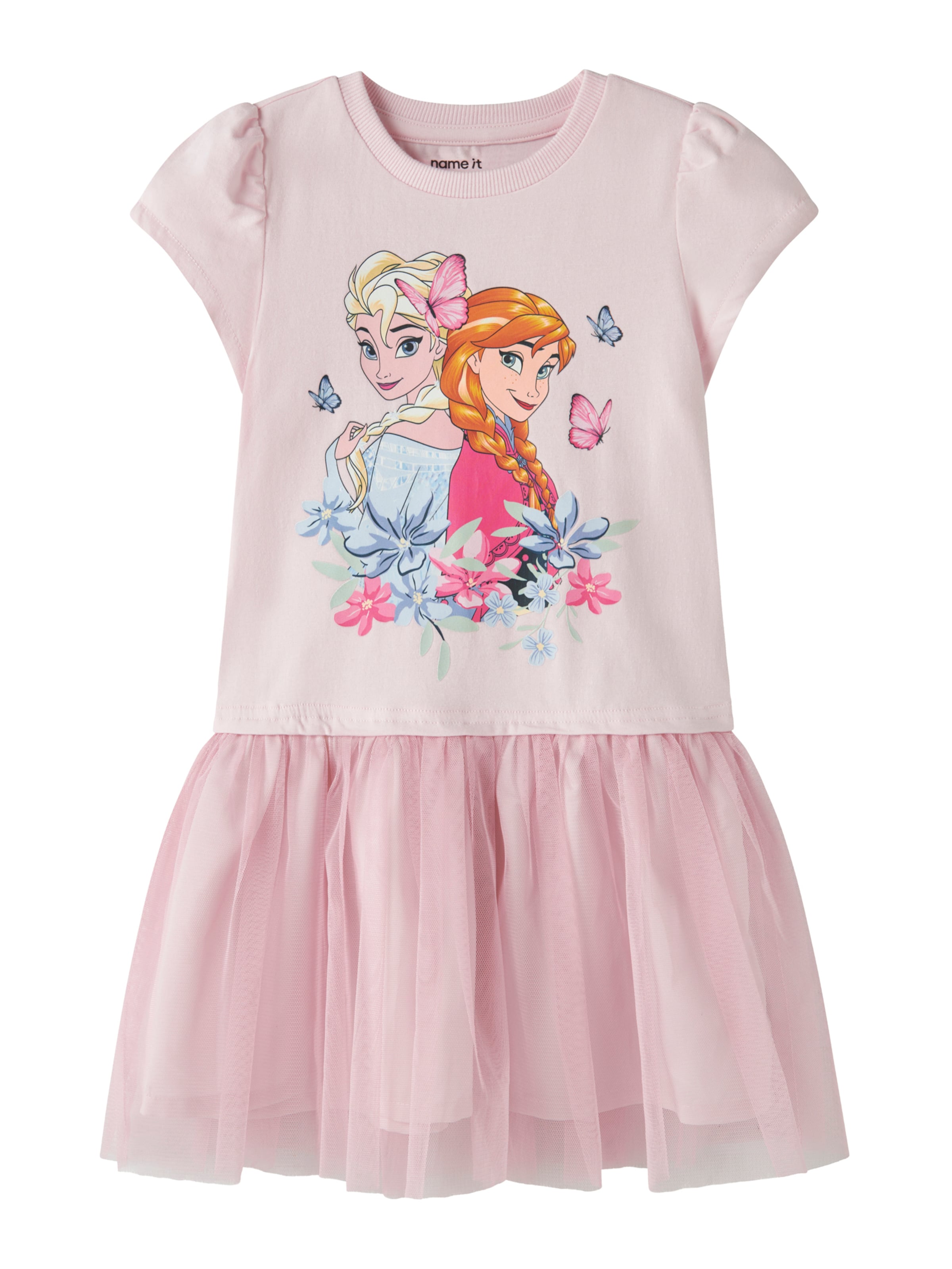 NAME IT - Vestido 'NMFMEMMA FROZEN' en rosa: frente