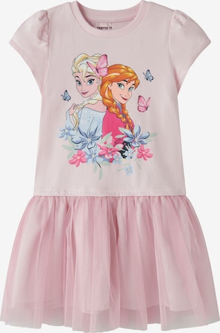 NAME IT - Vestido 'NMFMEMMA FROZEN' en rosa: frente