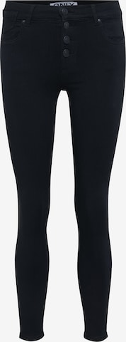 Only Petite - Skinny Vaquero 'ONLRAIN' en negro: frente