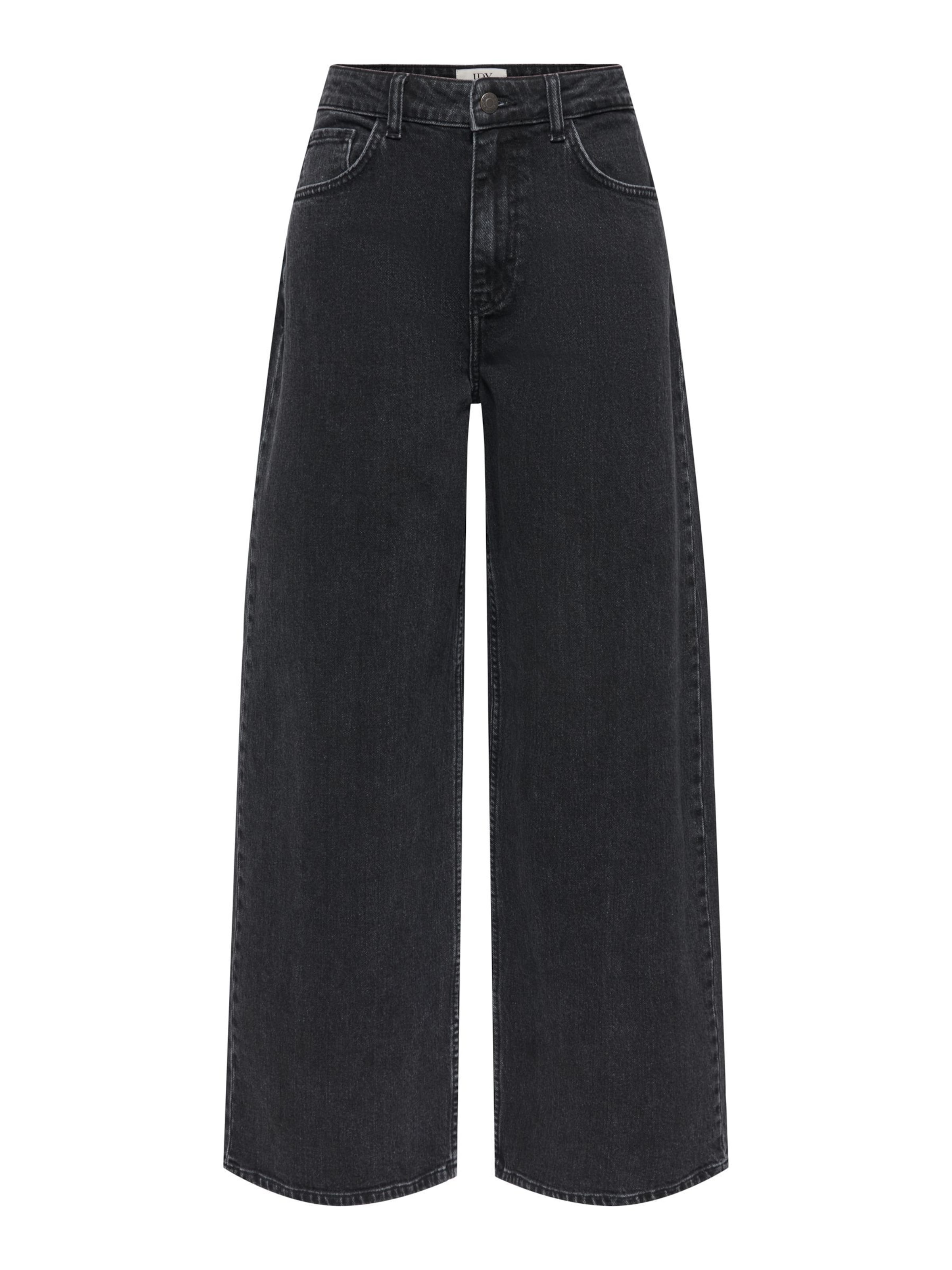 JDY Tall Wide leg Jeans 'JDYCarina' in Zwart: voorkant