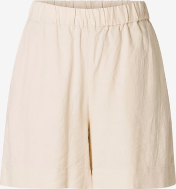 BASE LEVEL Loose fit Pants in Beige: front