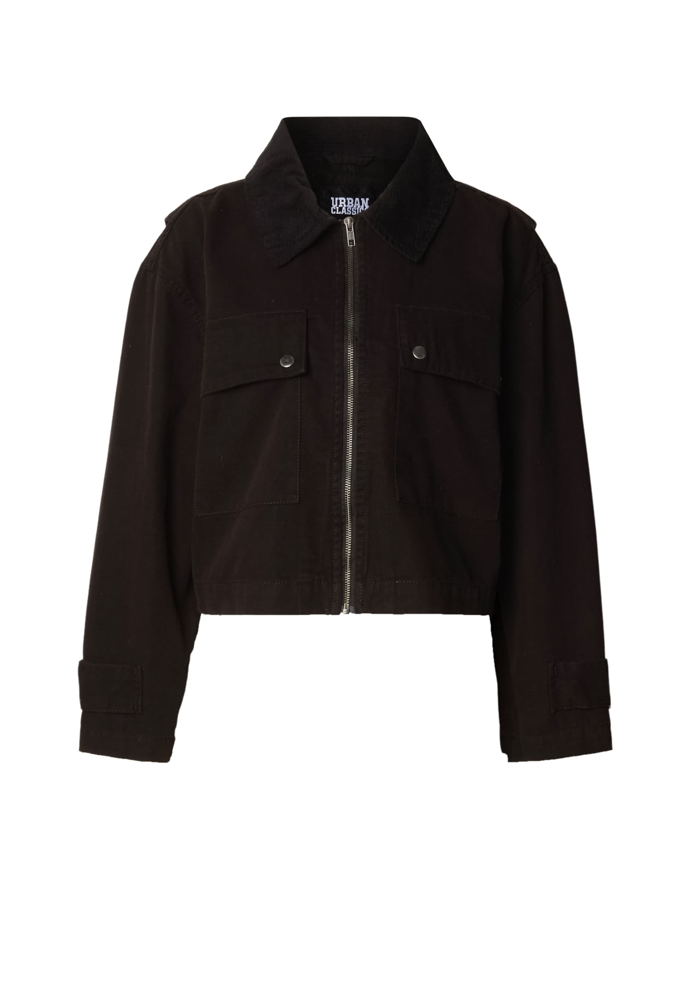 Veste mi-saison Urban Classics en noir : devant