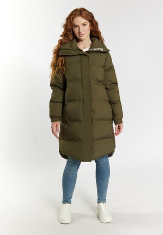 DreiMaster Maritim Winter Coat in Green: front