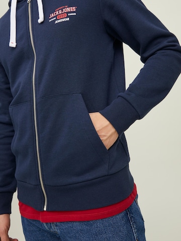 JACK & JONES - Sudadera con cremallera 'STAMP' en azul