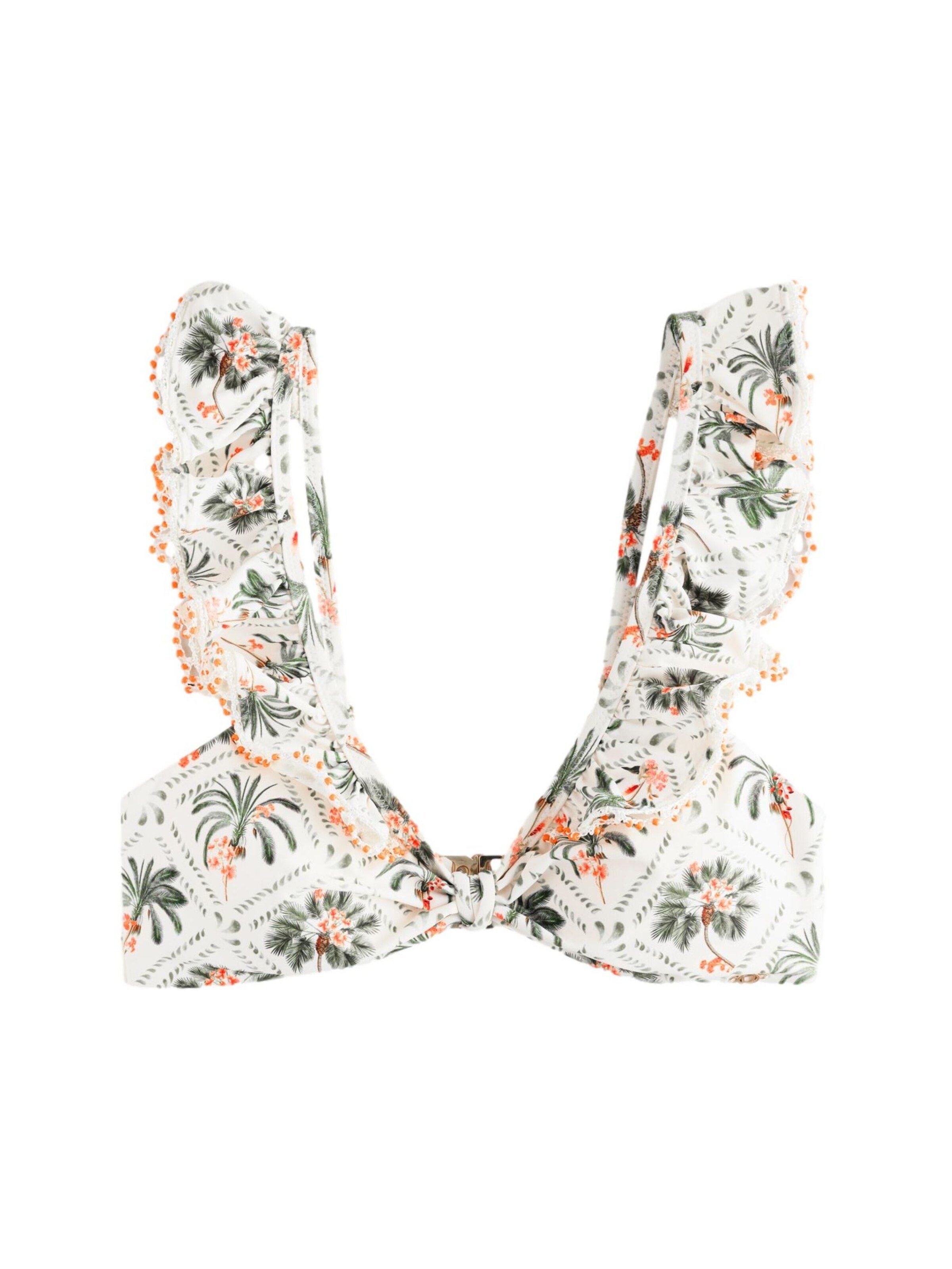 Next Balconette Bikini Top in Beige: front