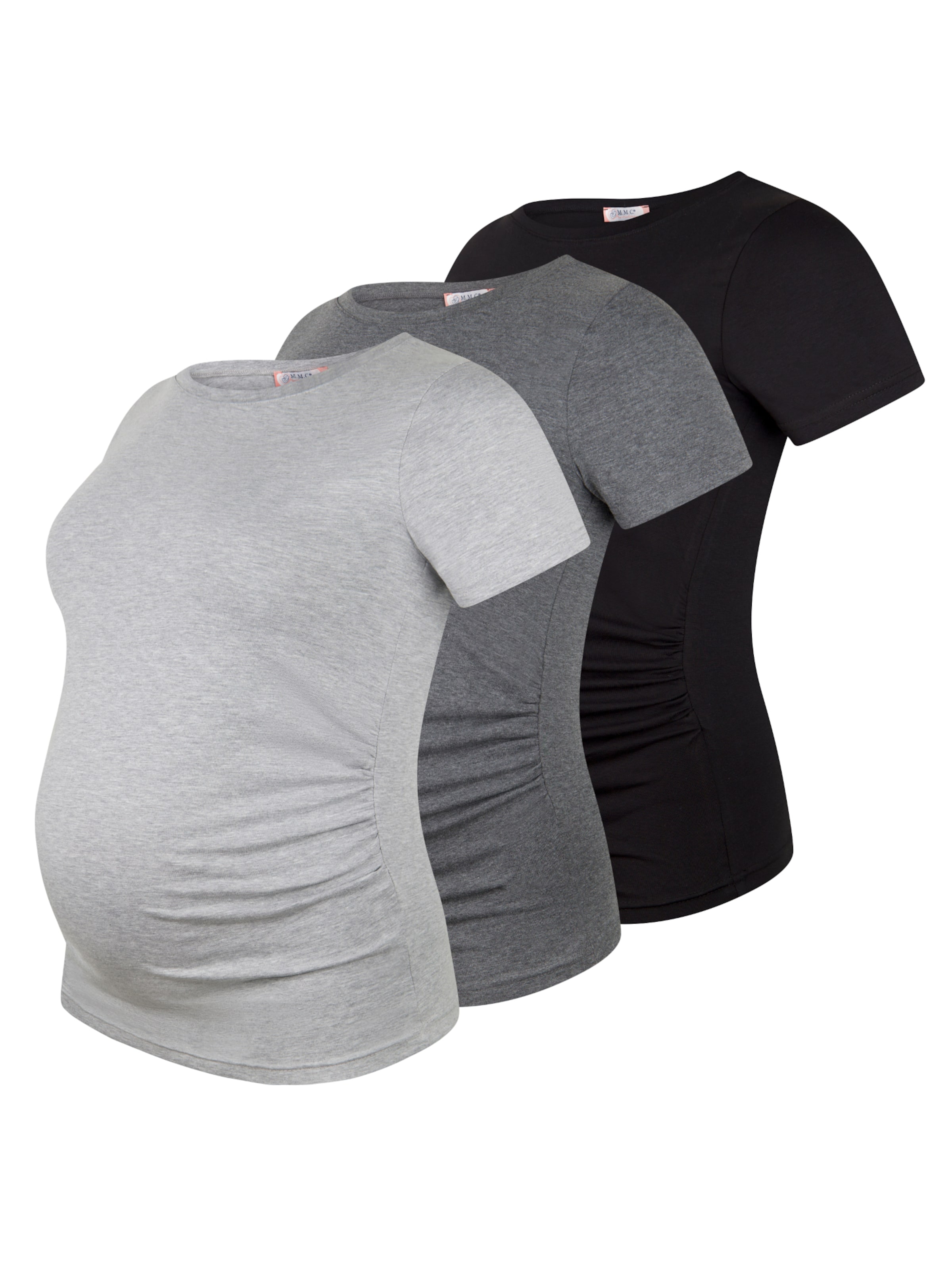 M.M.C. Shirt 'Basic Umstandsmode Kurzarm' in Grey: front