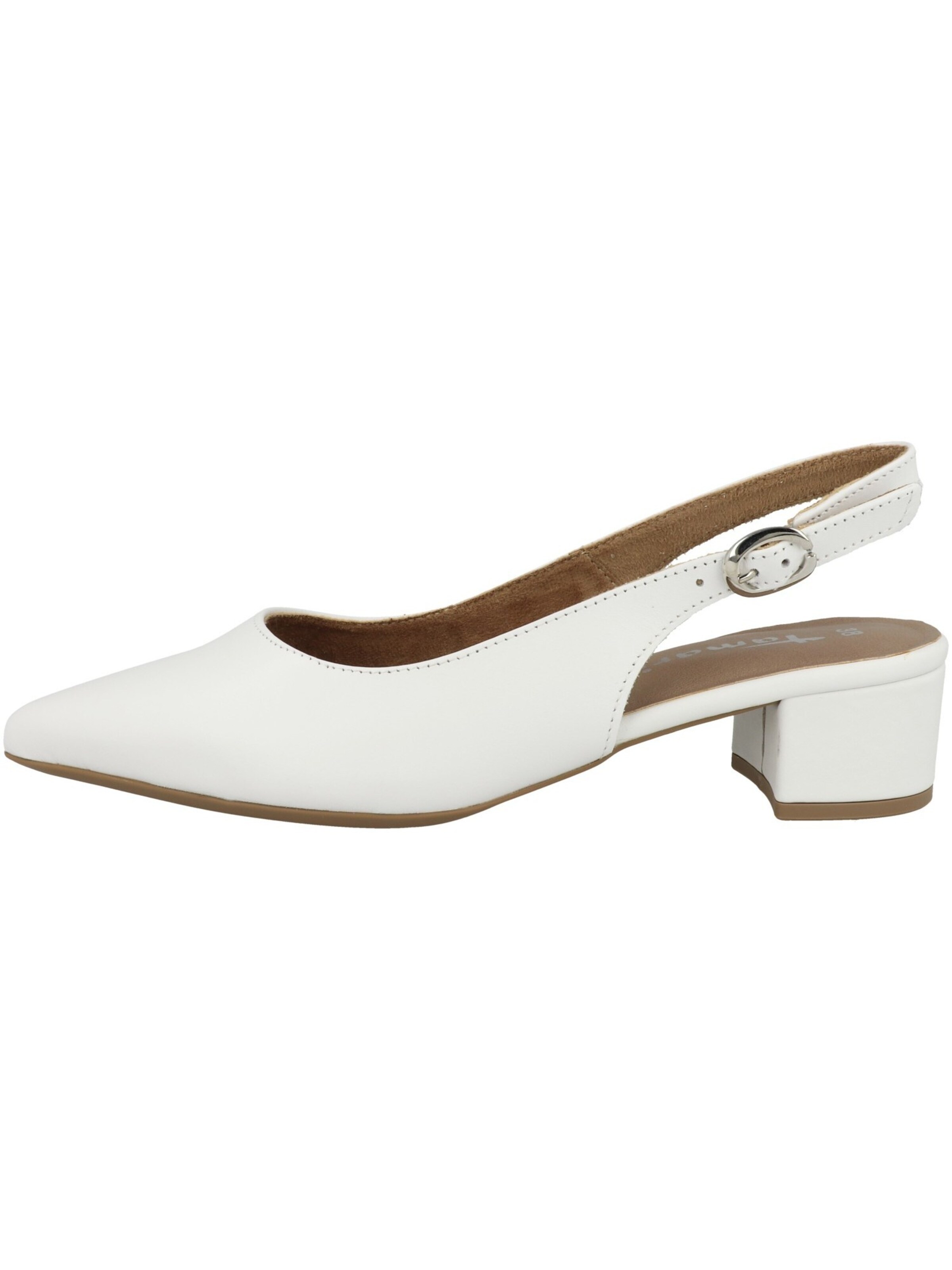 TAMARIS Slingback Pumps in White 