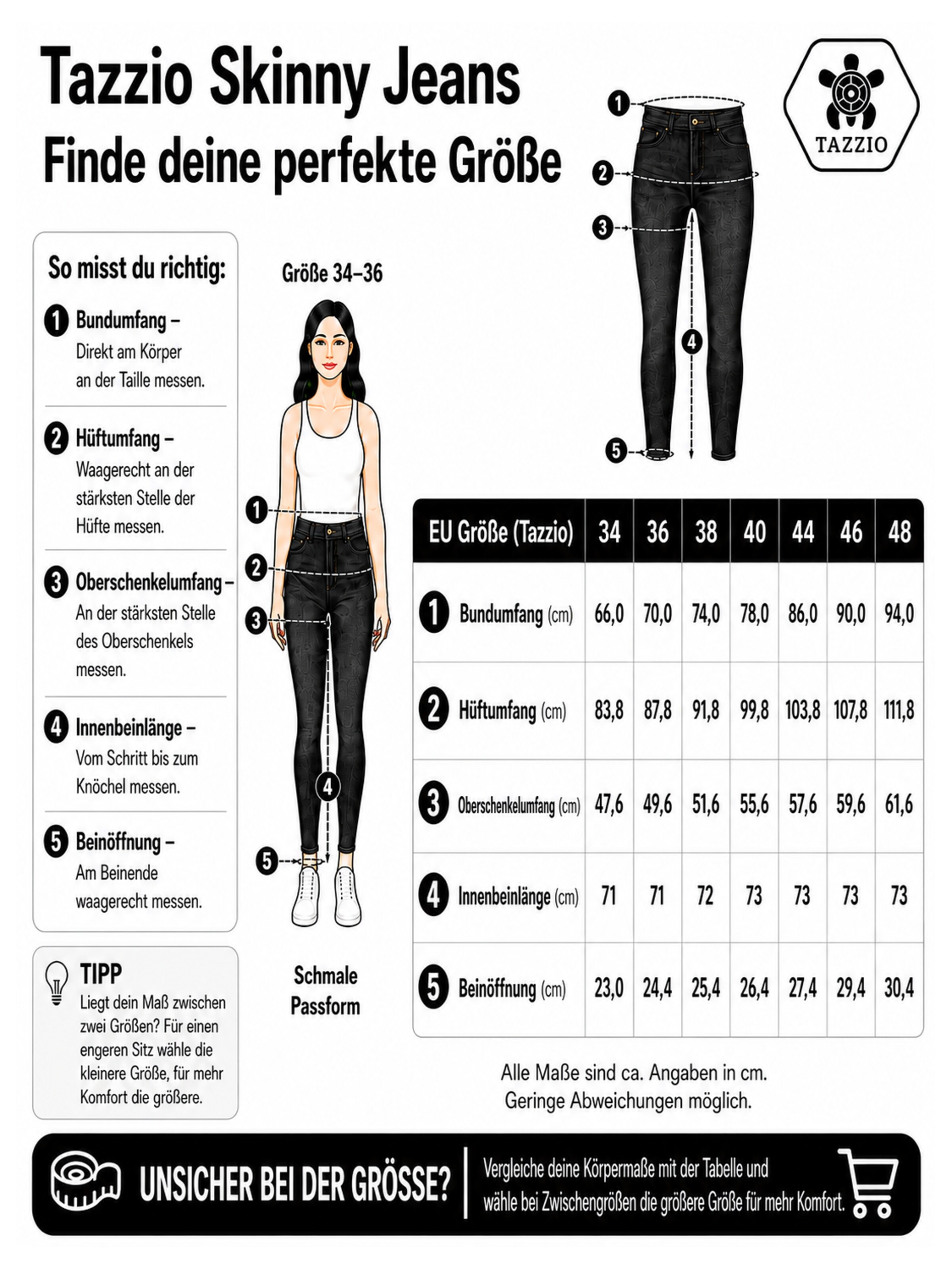 Tazzio - Skinny Vaquero 'F107' en negro