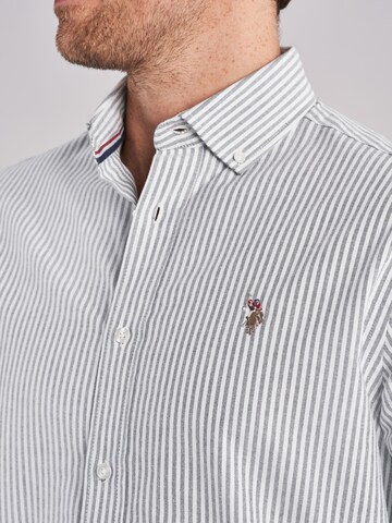 U.S. POLO ASSN. Regular fit Overhemd 'Armin' in Grijs