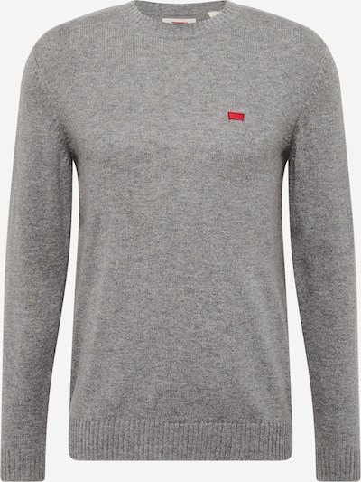 LEVI'S ® Pullover 'Original HM Sweater' in grau / rot / weiß, Produktansicht