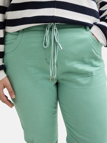 TOM TAILOR Slimfit Hose in Grün